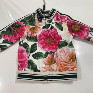 Infant Floral Dolce & Gabbana Zip Up Sweatshirt